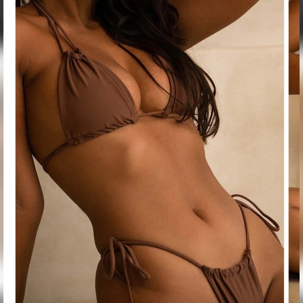 Aurelia Oasis Lagoon Bikini Set brown Nwt Size M.
